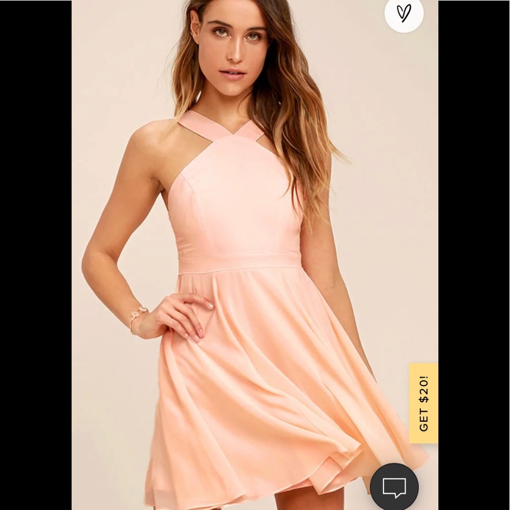 Lulus forevermore dress in color peach